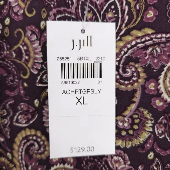 J. Jill Pink and Purple Bishop Sleeve Sundress - Picture 6 of 9